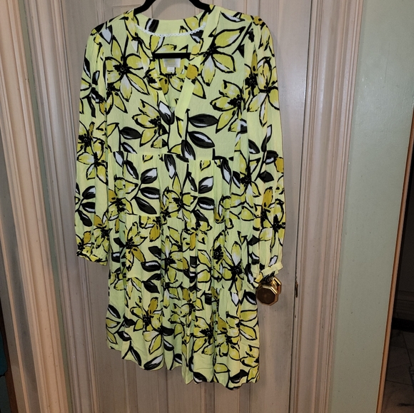 Anthropologie Dresses & Skirts - Misses Sz M P Anthropologie Maeve Tiered Dress Yellow Floral